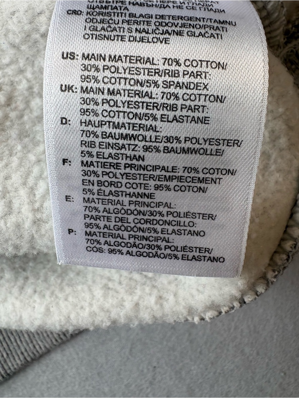 adidas Light Gray Crewneck Sweatshirt with White Trefoil unisex sz S - Picture 6 of 10
